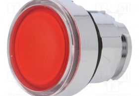 ZB4BW343 Schneider Testa pulsante luminoso rosso led