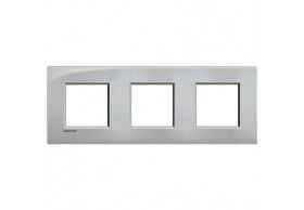 LNE4802M3TE Bticino Abdeckrahmen Light Air Europe: 3-fach, 2 + 2 + 2 Module, Farbe: Tech