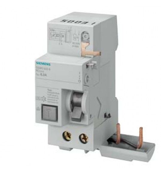 5SM2622-0 Siemens Bloc diffrentiel, 2 ples, type AC, In : 40 A, 300 mA, Un CA : 230 V, pour 5SY