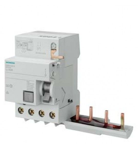 5SM2343-0 Siemens Bloc diffrentiel, 4 ples, type AC, In : 40 A, 30 mA, Un CA : 400 V, pour 5SL4