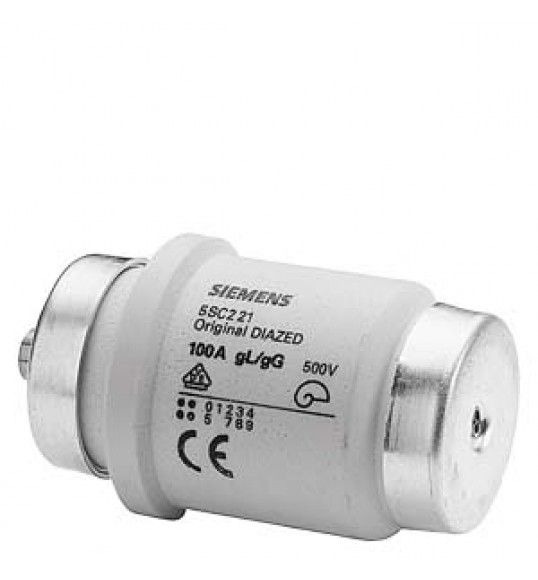 5SC211 Siemens Cartuccia fusibile DIAZED 500V per protezione di cavi e conduttori gC, grand...