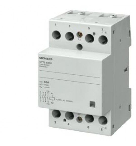 5TT5850-0 Siemens Contactor de instalacin con 4NA, contacto para 230 V, 400 V AC 63 A, control...