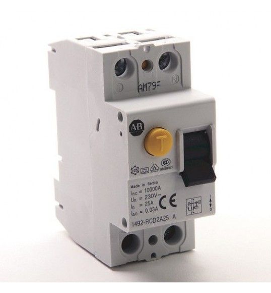 1492-RCDA4C40 Allen Bradley Interruptor diferencial,  4-polos, 300mA de sensibilidad, 40 A, sin opci