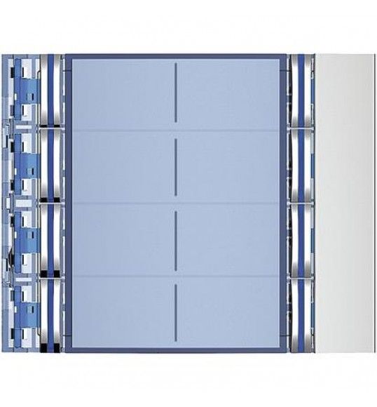 352181 Abdeckung fr Ruftastenmodule von SFERA Aluminium, 8 Ruftasten,  Farbe: Allmetal