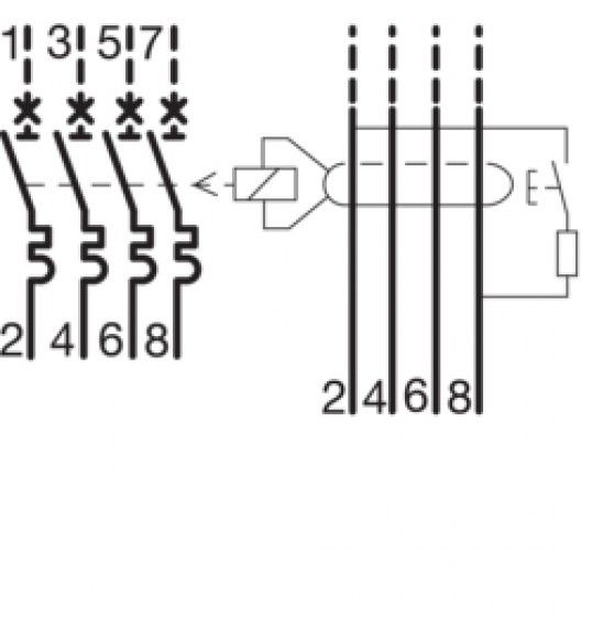 BFC480E Hager BLOCCO DIFF. 125A 300MA AC FIX 4P