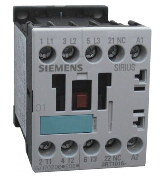 3RT1015-1AF02 contattore di potenza, AC-3 7 A, 3 kW / 400 V 1 NC, AC 110 V, 50 / 60 Hz a 3 poli, gra