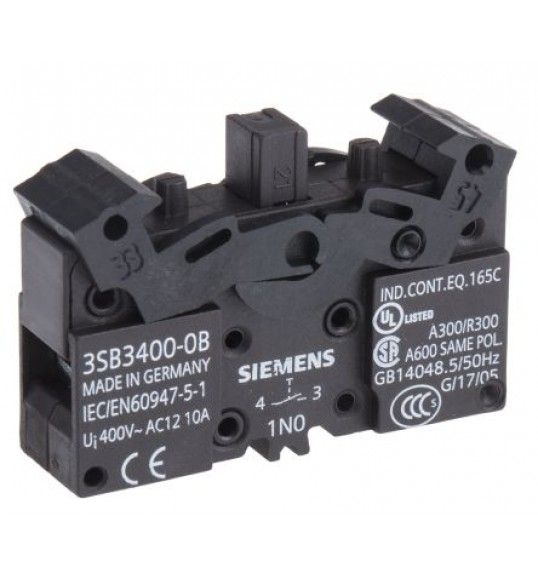 3SB3400-0B Contact block with 1 contact element, 1 NO