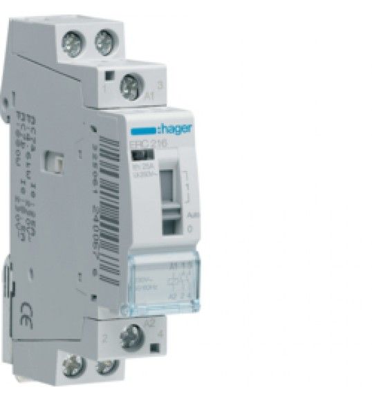 ERC216 Hager Relais de commande 16A, 2F, 230V