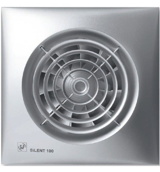5210415500 SILENT-100 CZ SILVER Bathroom extract fan