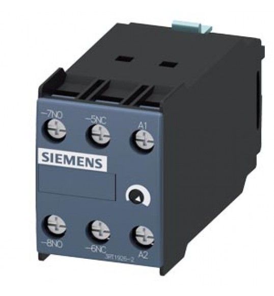 3RT1926-2FL31 Siemens Bloque de contactos auxiliares, intervalo 5-100 s, 220-240 V AC/DC