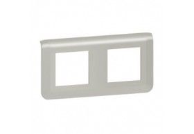 079304L Legrand MOSAIC QUAD.DUPLO HORZ. ALUMIN