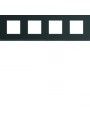 WXP0214 Gallery 4x2M Cover plate x4 horiz., black