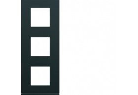 WXP0243 Gallery 3x2M Cover plate x3 vert. 71mm, black