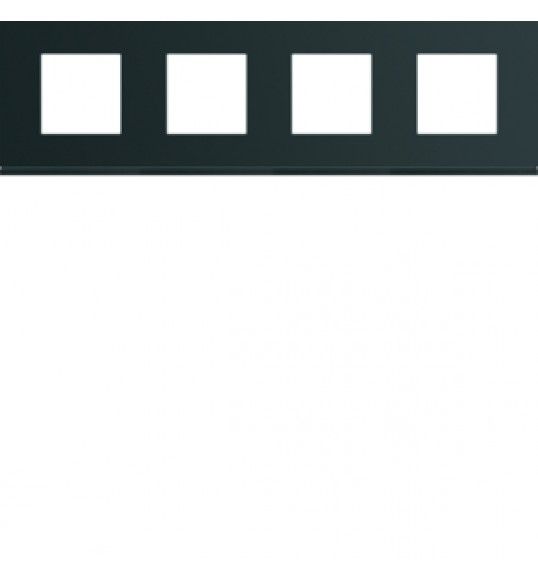 WXP0214 Gallery 4x2M Cover plate x4 horiz., black