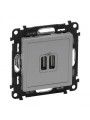 753312 Valena Life USB-Ladedose 2400mA Farbe: Aluminium 753312 Valena Life USB-Ladedose 2400mA Farbe: Aluminium