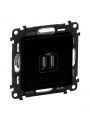 756312 Valena Life Socket 2 X USB A+A Black
