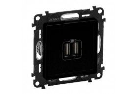 756312 Valena Life 2xUSB Typ A Ladedose 2400mA Farbe: Schwarz