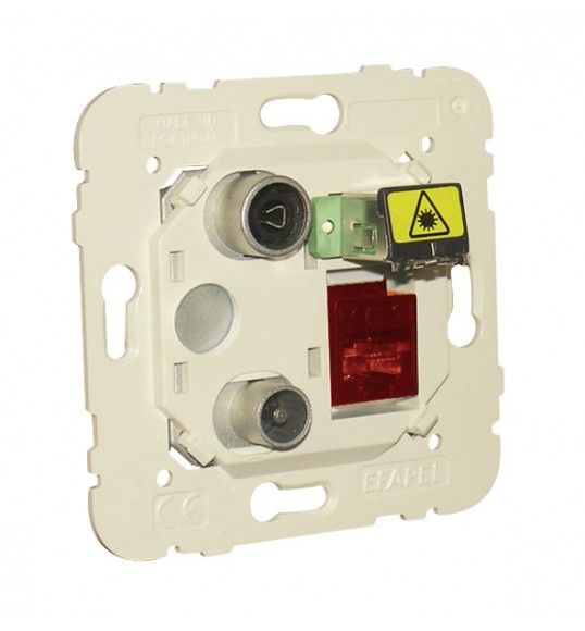 21535 Efapel Tomada R-TV-RJ45 cat 6 UTP-FO SC-APC estrela