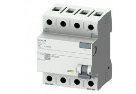 5SV5446-0 Siemens Interruptor diferencial, de 4 polos, tipo AC, In: 63 A, 100 mA, Un AC: 400 V