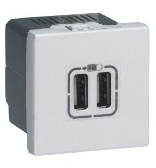 278594L Legrand MOSAIC 2 X USB (A+A) 2,4A BRAN