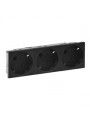 079373L Legrand Schuko socket 3x2P+E 45� Mosaic mat black