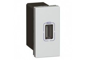 079391 Legrand Mosaic USB-Lademodul 1-fach Farbe: Aluminium