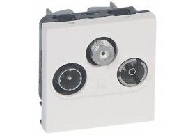 079296 Legrand TV socket TV/R/SAT 2 modules Mosaic aluminium