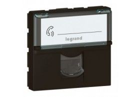 079165L Base RJ45 Mosaic - Cat.6 - FTP - 2 mdulos - LCS - Negro mate