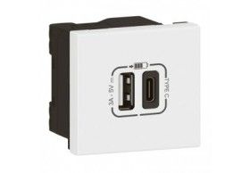 077570L Legrand USB Socket type A+C Mosaic Link white