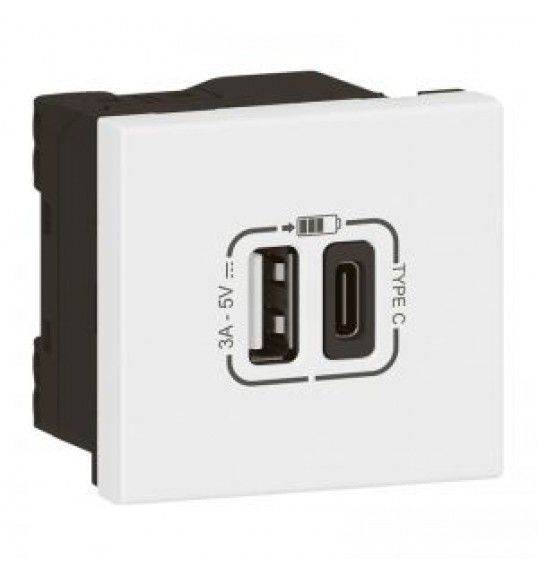 077570L Legrand Chg Usbx2 Link Type A+C Blc