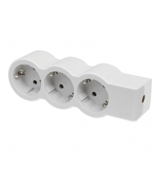 694573 Power Strip 3X2P+E - Whitout Cable, White/Grey