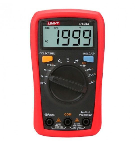 UT33A+ Multmetro Digital 600V 10A 200MOhm Cap. Auto-Range U