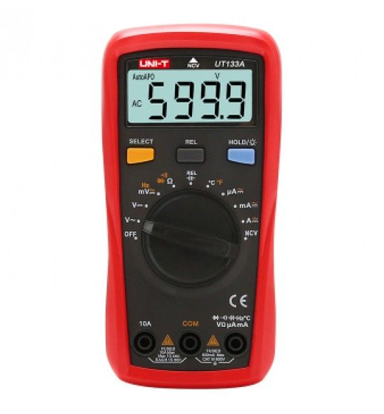 UT133A Multmetro Digital 600V 10A 60MOhm Auto-Range NCV UNI