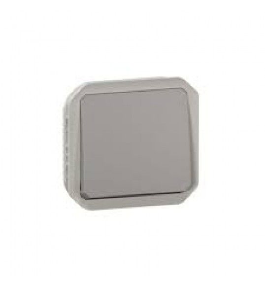 069541L Plexo New Einsatz Taster Wechselkontakt 10 A, Steckklemmen, IP 55, IK 08, Grau