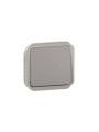 069541L Plexo New Einsatz Taster Wechselkontakt 10 A, Steckklemmen, IP 55, IK 08, Grau