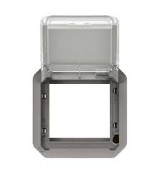 069580L Plexo New Einsatz Mosaic Adapter mit transparentem Klappdeckel