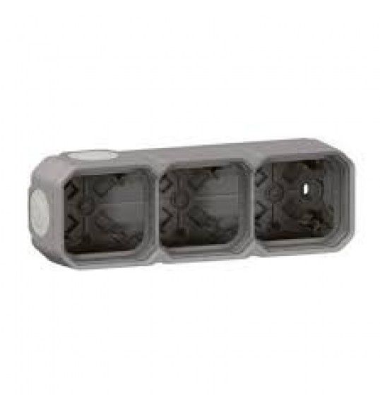 069680L Legrand Plexo New 3-fach Geh�use horizontal und vertikal in der Farbe: Grau