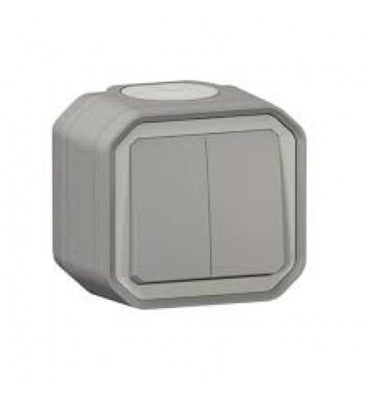 069714L Plexo New FRAP Serienschalter 10 AX, Steckklemmen, IP55, IK08, Grau