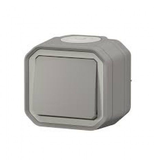 069716L Plexo New FRAP Kreuzschalter 10 AX, Schraubklemmen, IP 55, IK 07, Grau