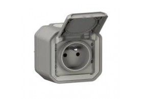 069731L Legrand Plexo New FRAP Steckdose F/B Standard Steckklemmen EB, IP55, IK08, Grau