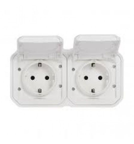 069772L Plexo New FRAP 2fach vorverdrahtete SSDO horizontal SL, EB, IP44 IK08, Ultrawei?