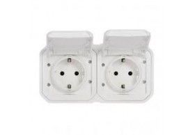 069772L Plexo New FRAP 2fach vorverdrahtete SSDO horizontal SL, EB, IP44 IK08, Ultrawei?