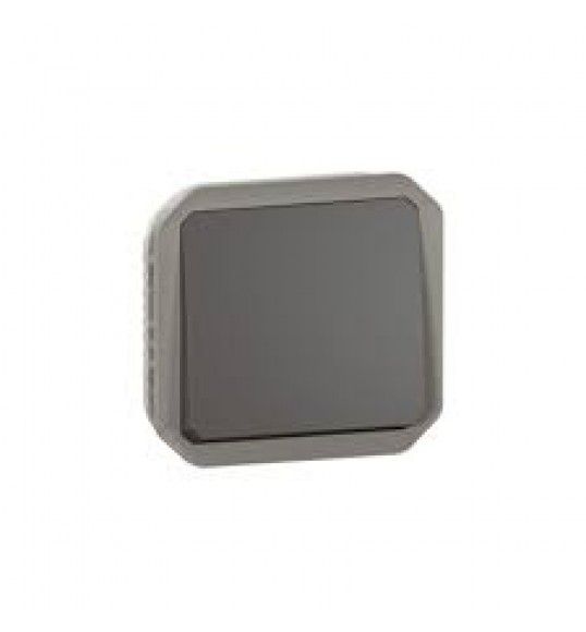 069810L Plexo New Einsatz Taster 10 A, Steckklemmen (SL), IP 55, IK 08, Anthrazit