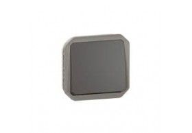 069810L Plexo New Einsatz Taster 10 A, Steckklemmen (SL), IP 55, IK 08, Anthrazit