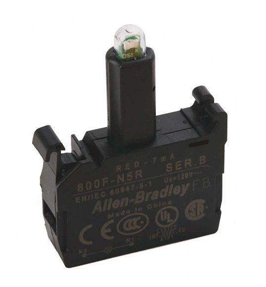 800F-N5R Integrated LED, Latch Mount, 120V AC, Red