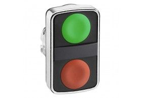 ZB4BA7340 green flush/red flush double-headed pushbutton