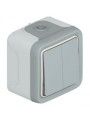 069714 Plexo Classic Wippschalter Serie Feuchtraum Aufputz Plexo 55 grau
