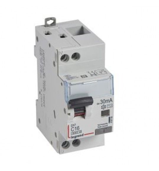 410793 Circuit breaker DX3 1P+NL C16 6000A AC 30MA