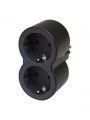 694517 Legrand Plug 2 gang 2P+E FRONTAL Black 694517 Legrand Plug 2 gang 2P+E FRONTAL Black