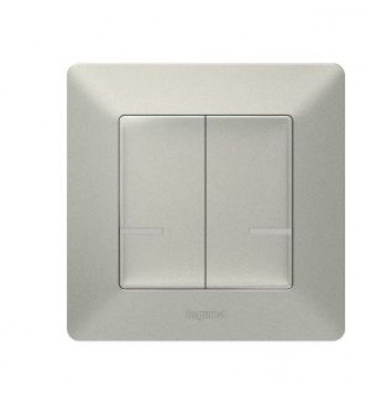 752387 Valena Life with NETATMO Double switch - Wireless Alu